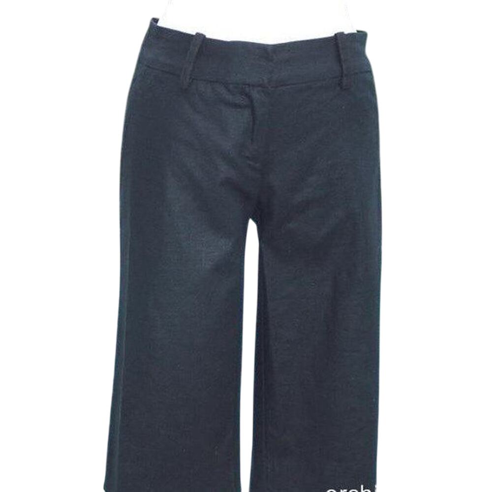Cache Black Stretch Linen Blend City Short Pant Bermuda Walking $88 NWT Sz 2